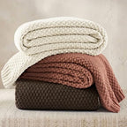 EVERGRACEHOME Chunky Chenille Knit Throw Blanket, 108x92, Terracotta Clay - Image 6
