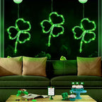 [Timer] 3 Pack St Patricks Day Decorations Shamrocks Window Lights Battery Operated, Green St. Patrick's Day Lights Saint Patricks Day Decor Window Silhouette Lights for Home Party Door Indoor Outdoor - Image 4
