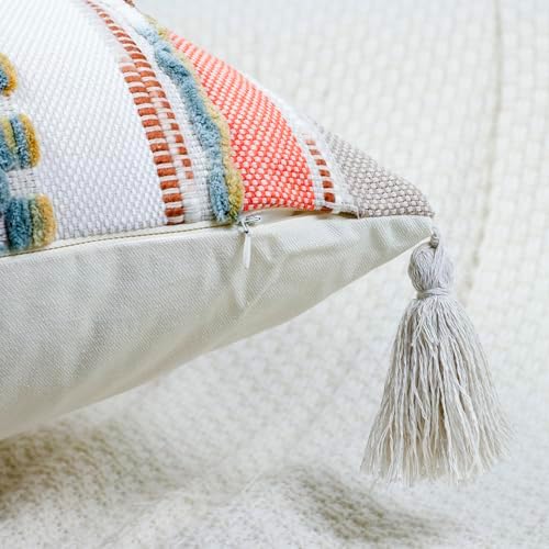 PANOD Boho Long Lumbar Throw Pillow Cover 16 x 36 Red Brown, Chenille Morocan Extra Long Pillow Case Cover, Decorative Long Pillow for Bed Couch Sofa Farmhouse - Image 4