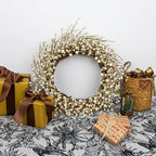 Artificial Winter Wreaths for Front Door 20 Inches White Wreath Rustic White Berry Twig Wreath for Indoors Porch Windows Wall Outdoor Christmas Celebration - Image 4