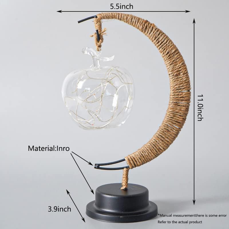 LED Decorative lamp Table lamp 3D Magic Moonlight Wrought Iron Night Light Christmas Home Decoration Birthday Gift USB Power Supply 5.5 * 5.1 * 11 inches （A Purple） - Image 5