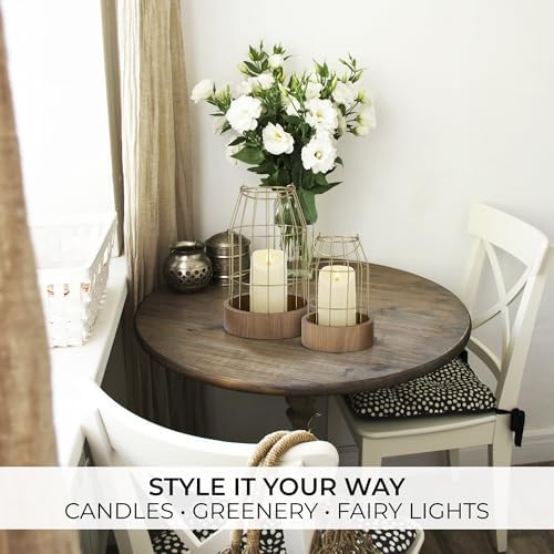 Rustic Farmhouse Lantern Decor Set of 2 - Stylish Decorative Lanterns - Image 7