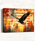 HomeifHue July 4th Patriotic Canvas Wall Art 4th of July USA Decorations American Flag Painting Picture Eagle Pictures for Wall Decor Independence Day Home Decor（F5 20x24in） by HomeifHue