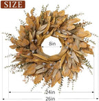 26'' Fall Wreath with Eucalyptus & Berries for Front Door Outdoor Decor - Image 5