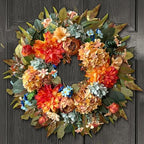 WANNA-CUL 24 Inch Fall Hydrangea Peony Wreath Front Door Wreath - Image 5