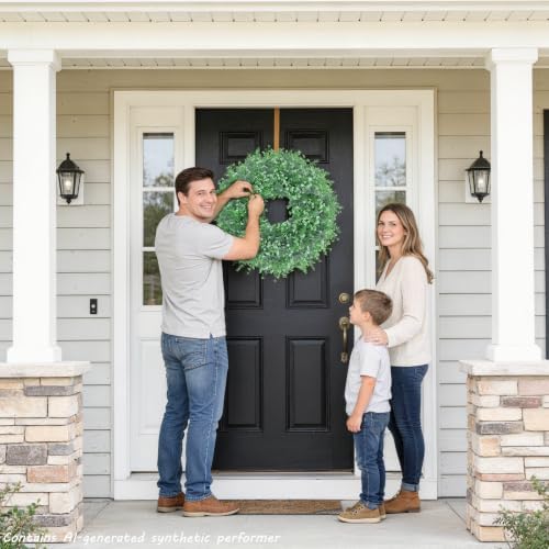 26in Wreath for Front Door, Farmhouse Wall Home Decor - Image 6
