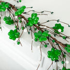 St. Patrick's Day Shamrock Pip Berry Garland - Irish Lucky Clovers and Berries Arrangement for Ireland Saint Paddy's Decorations (60 inches) - Image 5