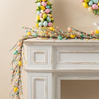 Glitzhome 6ft Easter Garland Decorations Egg & Berries Garland for Easter Spring Party Holiday Fireplace Mantel Front Door Table Decor - Image 3