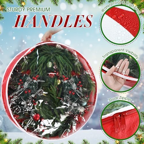 4 Pcs 36 Inch Christmas Wreath Storage Bags, Cute Lollipop - Image 3
