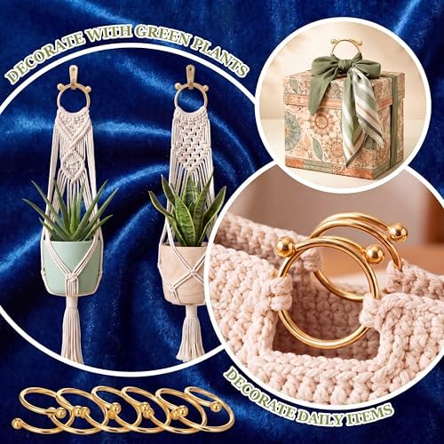 50 Pcs Gold Spiral Napkin Rings Bulk Metal Napkin Holder Buckles - Image 6