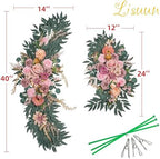 Lisuun Artificial Wedding Arch Flowers, 2 Large Floral Swags - Image 6