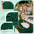 30 Pack Cheesecloth Table Runner 10FT Emerald Green Table Runner Boho Gauze Cheese Cloth Table Runners Long Rustic Sheer Table Decorations for Wedding Party Baby Bridal Shower Birthday Holiday Home - Image 3