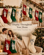 houscly 18 Inch Personalized Christmas Stockings with Name Tags Set of 6 - Image 7