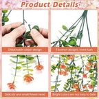 Hotop 6 Pcs Artificial Hanging Plants Ivy Vine with Flowers, Mixed Colors - Image 3