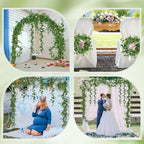 6 Strands Artificial Ivy Vines Garland 426" Wedding Silk Ivy Garland with Green Leaves Fake Hanging Plants Greenery Decoration for Indoor Outdoor Bedroom Room Window Wall Arch Garden Party Decor - Image 5