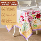 Maison d' Hermine Table Cloth Square Table 100% Combed Cotton 70"x70" - Image 4
