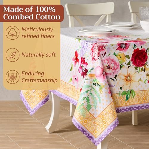 Maison d' Hermine Table Cloth Square Table 100% Combed Cotton 70"x70" - Image 4