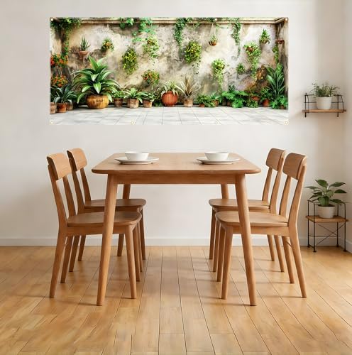 Large Garage Door Cover 157.5x70.9in Garden Plant Garage Door Banner Outdoor Decorations with Grommets & Rope, Waterproof Garage Door Decorations for House Exterior Spring Patio Decor - Image 6