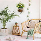 Lemon Hanger Basket Wreath for Front Door 15" Summer Basket Wreath Artificial Green Leaves with White Daisy Wreaths Baskets for Indoor Farmhouse Porch Entryway Wall Garden Home Decor - Image 6