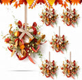 6 PCS Fall Wreaths for Cabinet Artificial Mini Autumn Wreath for Front Door by Unknown