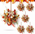 6 PCS Fall Wreaths for Cabinet Artificial Mini Autumn Wreath for Front Door by Unknown