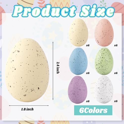 Easter Speckled Eggs (36 Pcs Pastel Color) - Image 2
