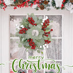 6 Pcs Christmas Artificial Christmas Eucalyptus 10 Inch Greenery Wreath for Front Door Cabinets Indoor Outdoor Wall Decor Christmas Wall Home Kitchen Porch Window Decoration - Image 6