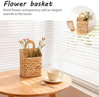 Small Hanging Door Basket, Wall Decor Water Hyacinth Storage - Image 7
