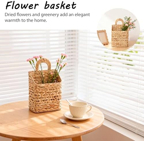 Small Hanging Door Basket, Wall Decor Water Hyacinth Storage - Image 7