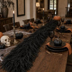 Black Halloween Mantle Garland Decor Gothic Garlands for Decorations 6Ft Fireplace Indoor Home Fall Decoration - Image 6