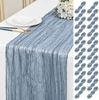 24 Pack Dusty Blue 10Ft Cheesecloth Table Runner by Unknown