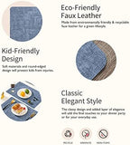 Maxpearl Faux Leather Placemats Set of 8, Easy to Clean, Blue - Image 3