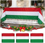 3Pack Red White Green Bunting Banner 2x20Ft Merry Christmas Bunting Flags New Years Decor Outside Hanging Italy Mexican Festival by LinaGarten