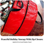 predolo Sturdy PE Wreath Storage Bag | Clear Identification openings, Wreath Storage Bag with Double Compartments, Secure Zippered Closure, 36inch 90x38cm - Image 3