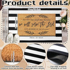 Moucuny 2 Coir Outdoor Mat,Non Slip, 24'' X 35'',16'' X 28'', We Will Serve the Lord - Image 4