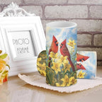 Cardinal Bird Flameless Candles 2 Pack 6 x 3 inch Battery Operated Candles with Multicolor Timer Remote Control LED Fake Candles for Warm Light Dinner Table Home Decor - Image 4