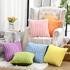 Mixweer 6 Pcs Back to School Faux Fur Plush Throw Pillow Covers 18x18 Inch by Mixweer