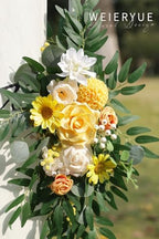 Artificial Wedding Arch Flowers Kit(Pack of 2) for Wedding Arch, Bridal Shower, Ceremony and Reception Backdrop Decoration (Gentle Creamy Yellow) - Image 5