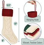Mr. Pen- Cable Knit Christmas Stockings, 18 Inch, 6 Pack - Image 4