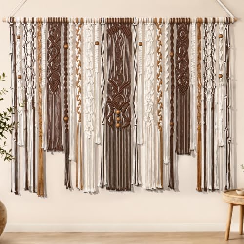MEIVINES Macrame Wall Hanging Large Boho Tapestry Macrame Wall Art Decor by MEIVINES
