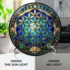 Flower of Life Altar Stained Glass Window 9.8" - Image 3