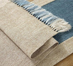 Farmhouse Rustic Faux Linen Dining Table Runner 15 x 79 Inch Blue - Image 5
