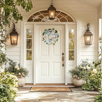 Valery Madelyn 18" Hydrangeas Spring Summer Wreaths for Front Door - Image 2