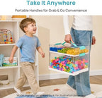 Vtopmart 32 QT Clear Craft Organizer with Removable Divider Tray, 1 Pack - Image 6