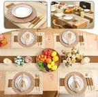Boho Table Runner and Placemats Set, 6 Sets, Caramel Color, 12x72 - Image 5