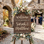 Personalized Modern Minimalist Arch Wedding Welcome Sign - Custom 3D Wood Vertical Arched Entrance Board for Boho, Garden or Contemporary Venue - Multiple Sizes - Image 3