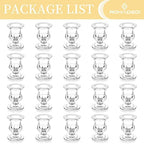 Romadedi Glass Taper Candle Holders, Clear, Pack of 20 - Image 6