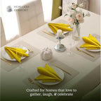 Lemon Yellow Cloth Napkins 18x18 Inch - Set of 12 - Soft, Absorbent, Reusable, Washable - Hemstitch Mitered Edges - Perfect Cotton Napkin for Summer, Spring, Baby Showers, Parties - Image 5