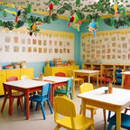 18 Pcs Jungle Party Decorations Back to School Classroom Rainforest Safari Tropical Hanging Birds Parrot Honeycomb Paper Cutouts Jungle Artificial Ivy Vines Garland for Hawaiian Luau Safari Decor - Image 6