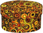 Sarah's Hat Boxes – Orange circles Decorative Gift Box | Elegant Reusable Storage Boxes for Gifts, Keepsakes, Jewelry, or Special Items | Unique Printed Design - Image 5